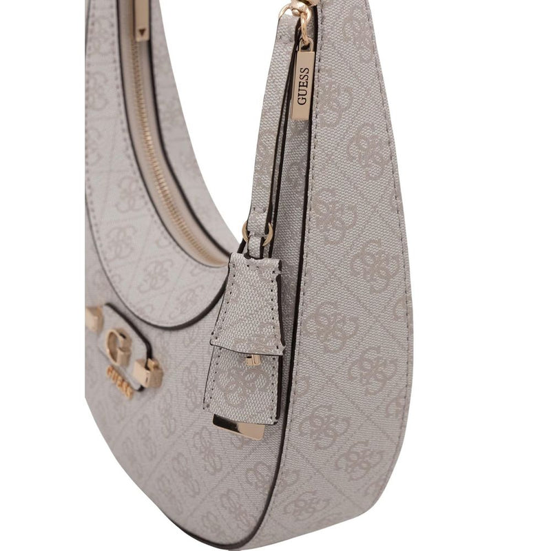 Guess Coleen Logo Small Handbag - White Polyethylene