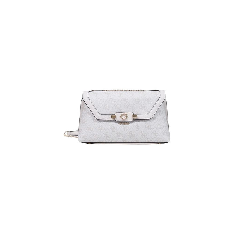 Guess Coleen Logo Small Handbag - White Polyurethane