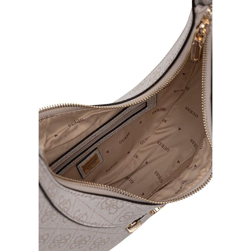 Guess Coleen Logo Small Handbag - White Polyethylene
