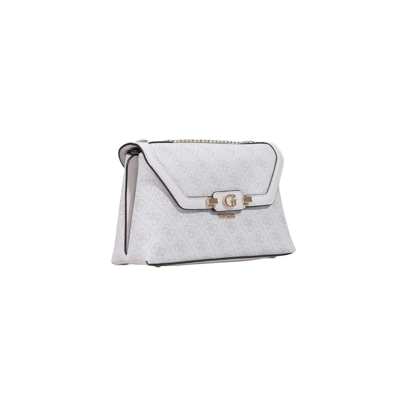 Guess Coleen Logo Small Handbag - White Polyurethane