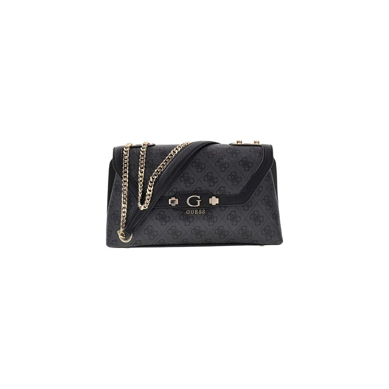 Guess Coleen Logo Small Handbag - Gray Polyurethane