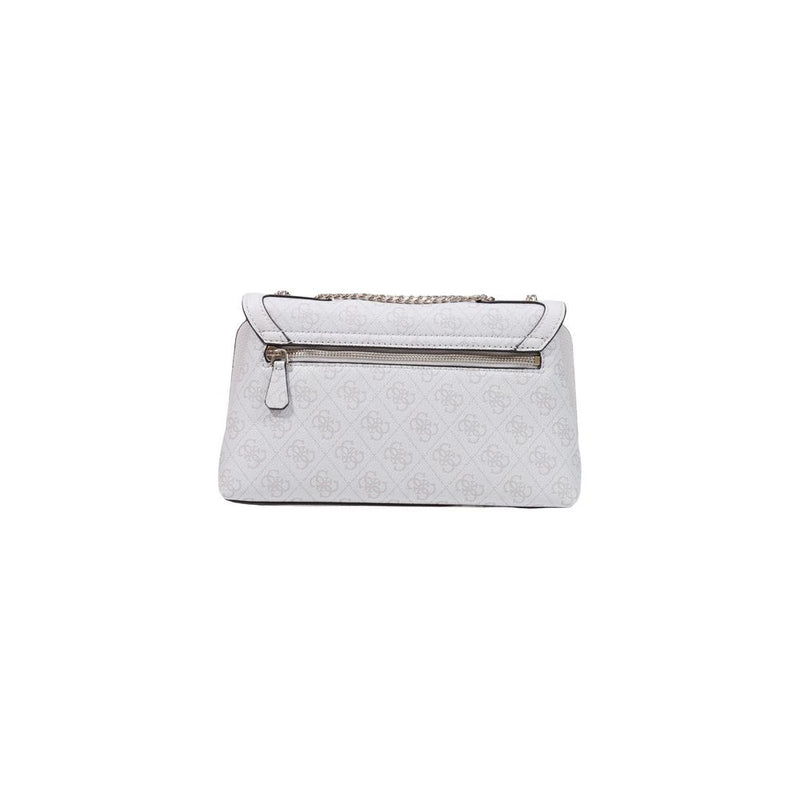 Guess Coleen Logo Small Handbag - White Polyurethane