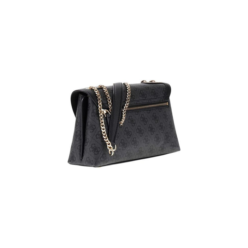 Guess Coleen Logo Small Handbag - Gray Polyurethane