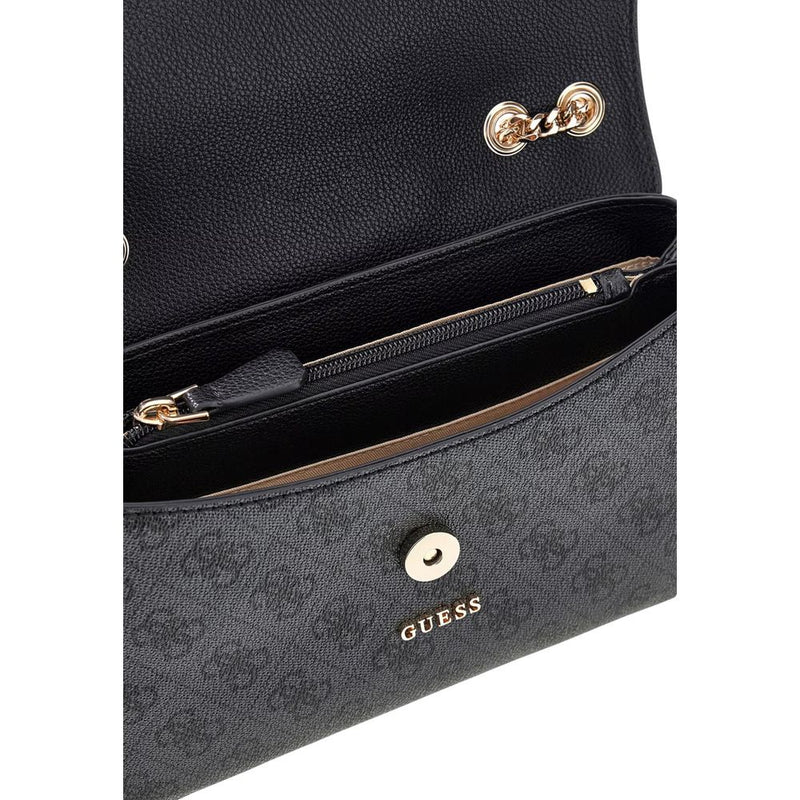 Guess Coleen Logo Small Handbag - Gray Polyurethane