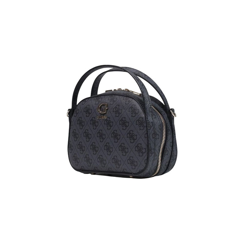 Guess Coleen Logo Small Handbag - Gray Polyurethane