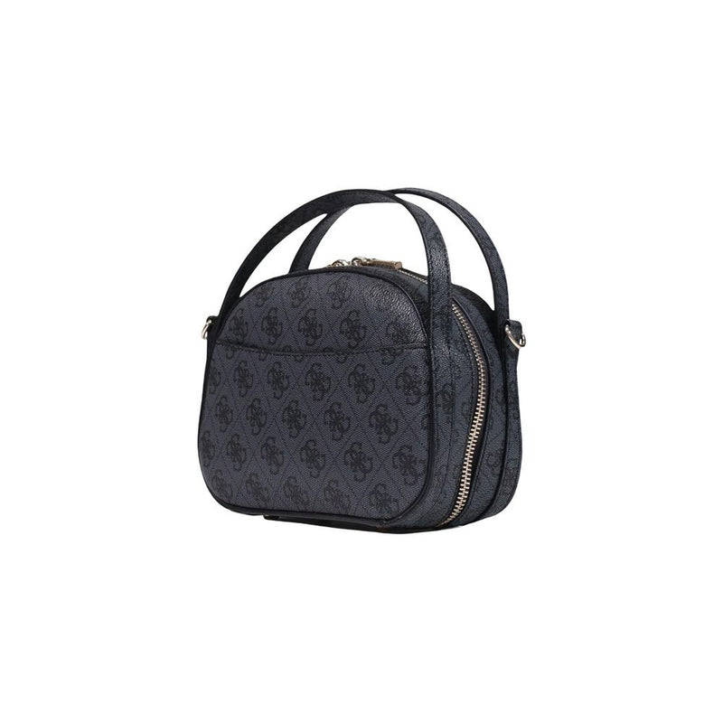 Guess Coleen Logo Small Handbag - Gray Polyurethane