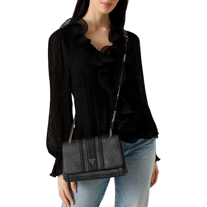 Guess ELSIE Shoulder Bag - Gray Polyurethane Handbag