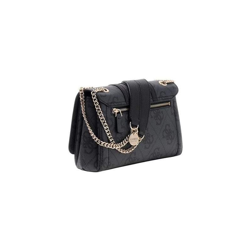 Guess ELSIE Shoulder Bag - Gray Polyurethane Handbag