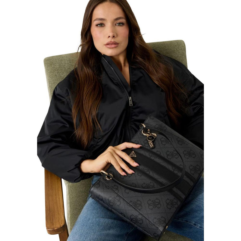 Guess ELSIE Shoulder Bag - Gray Polyurethane Handbag