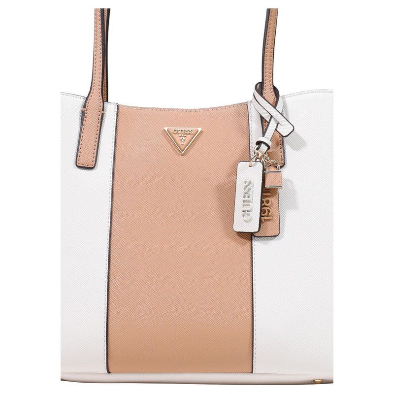Guess Bramina Small Satchel Beige Handbag