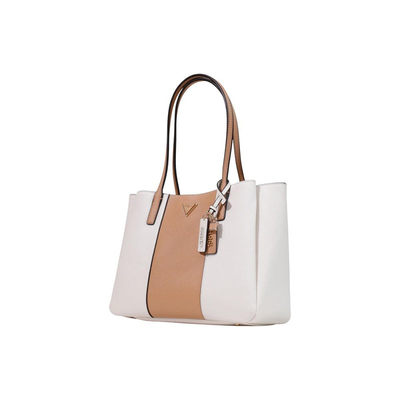 Guess Bramina Small Satchel Beige Handbag