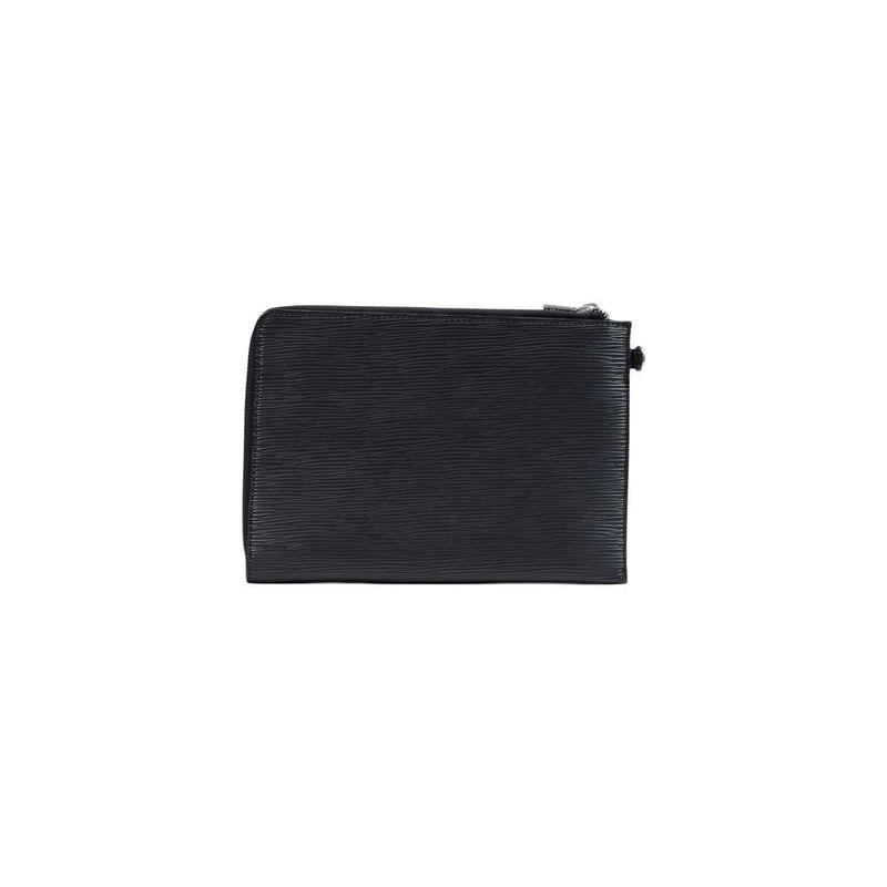 Guess Milano Small Necessaire Pouch - Black Polyurethane Clutch Bag
