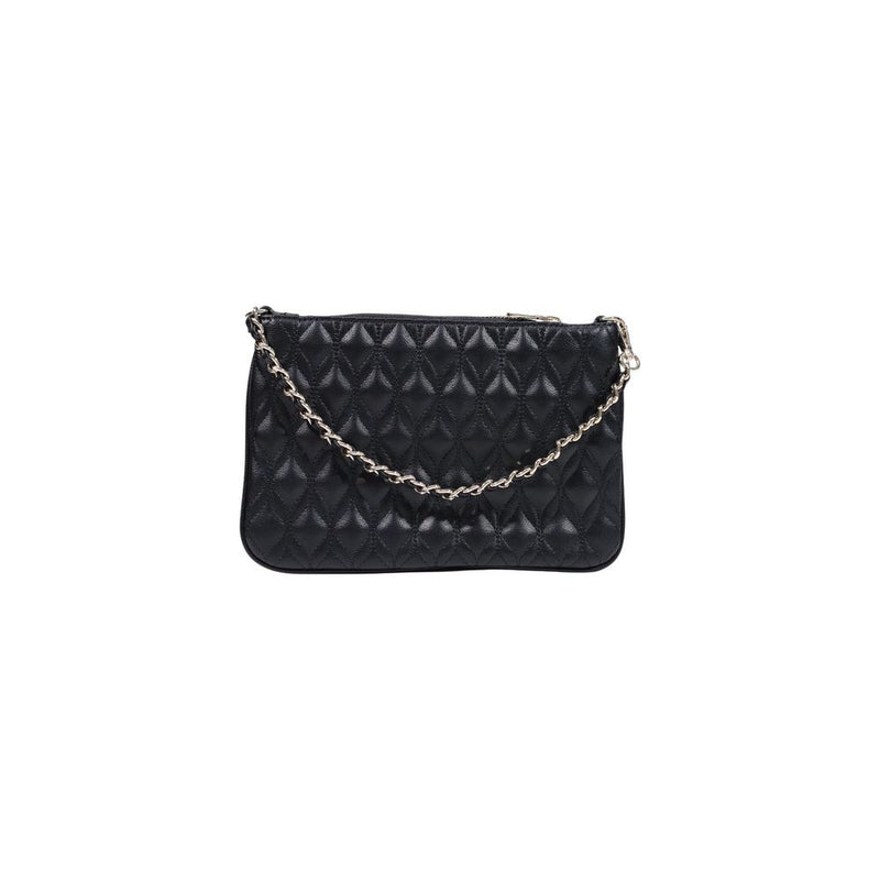 Guess Maxine Quilted Flat Black Clutch Bag
