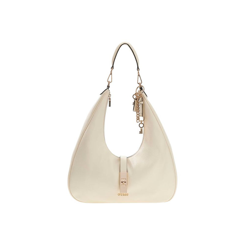 Guess Brooke Hobo Cream Handbag - Stylish & Versatile