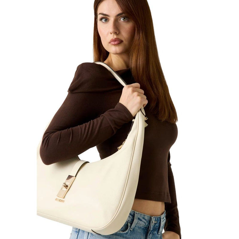Guess Brooke Hobo Cream Handbag - Stylish & Versatile