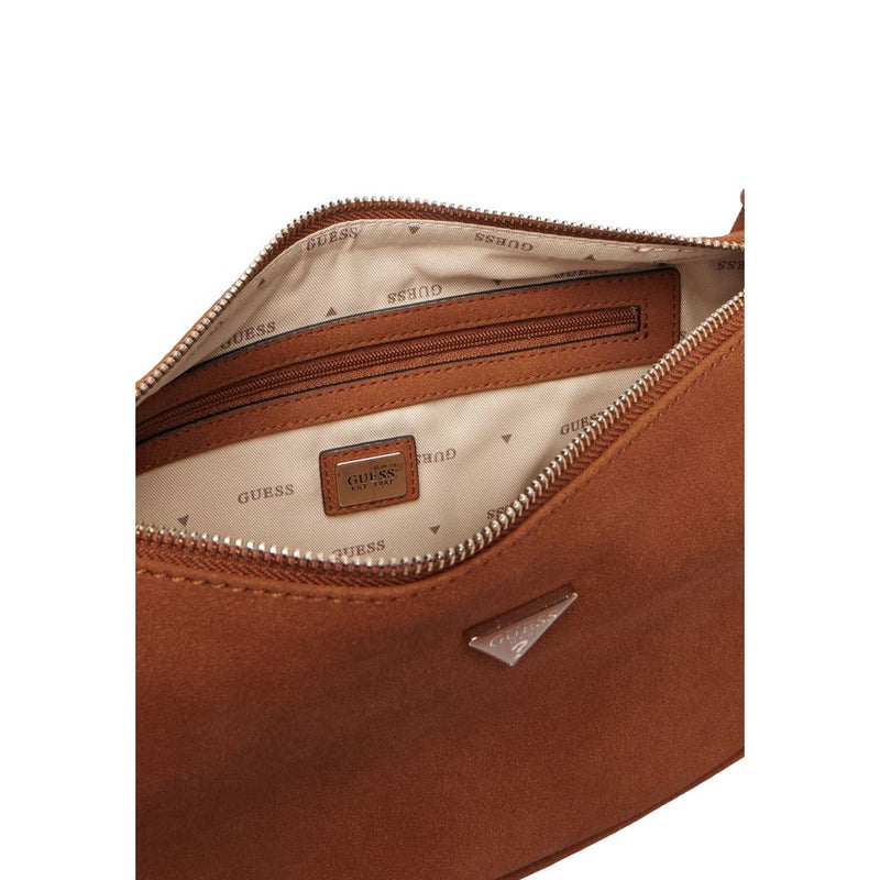Guess DANYA Brown Suede Leather Handbag