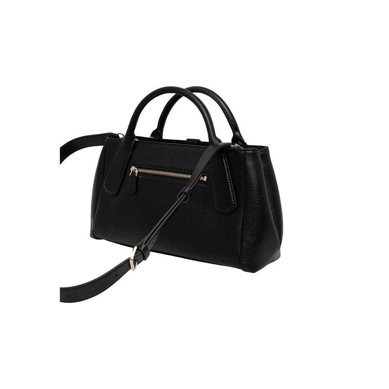 Guess Brooke High Society Satchel - Black Polyurethane Handbag