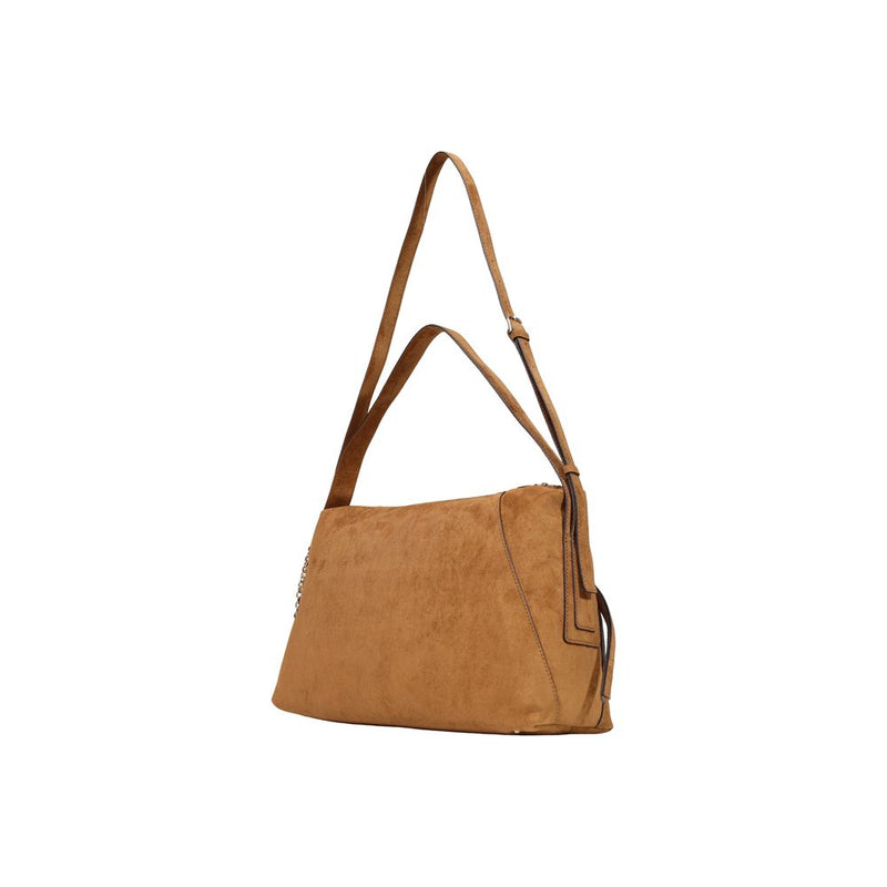 Guess Coleen Logo Small Handbag - Brown Polyester