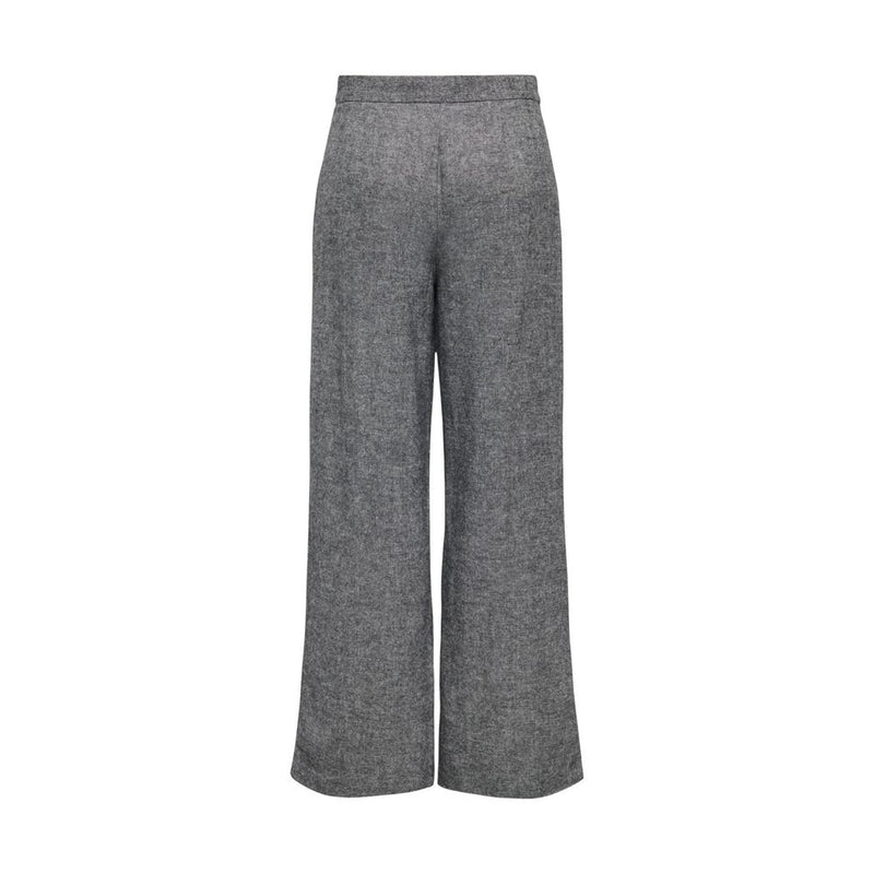 Only Onlbekka Life Hw Wide Wool Look Pant Tlr - Gray