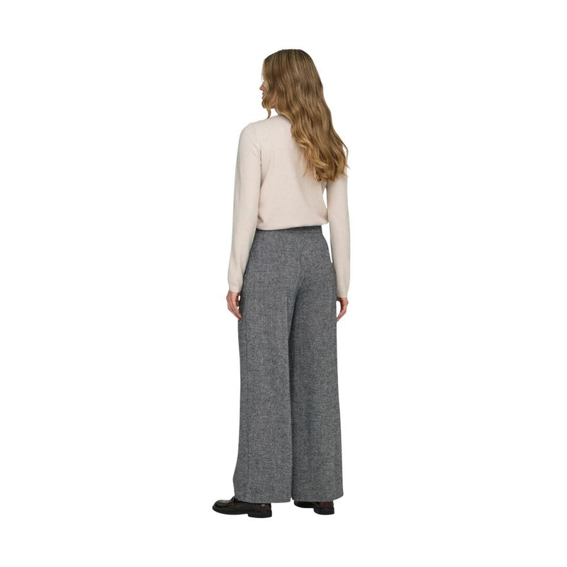 Only Onlbekka Life Hw Wide Wool Look Pant Tlr - Gray