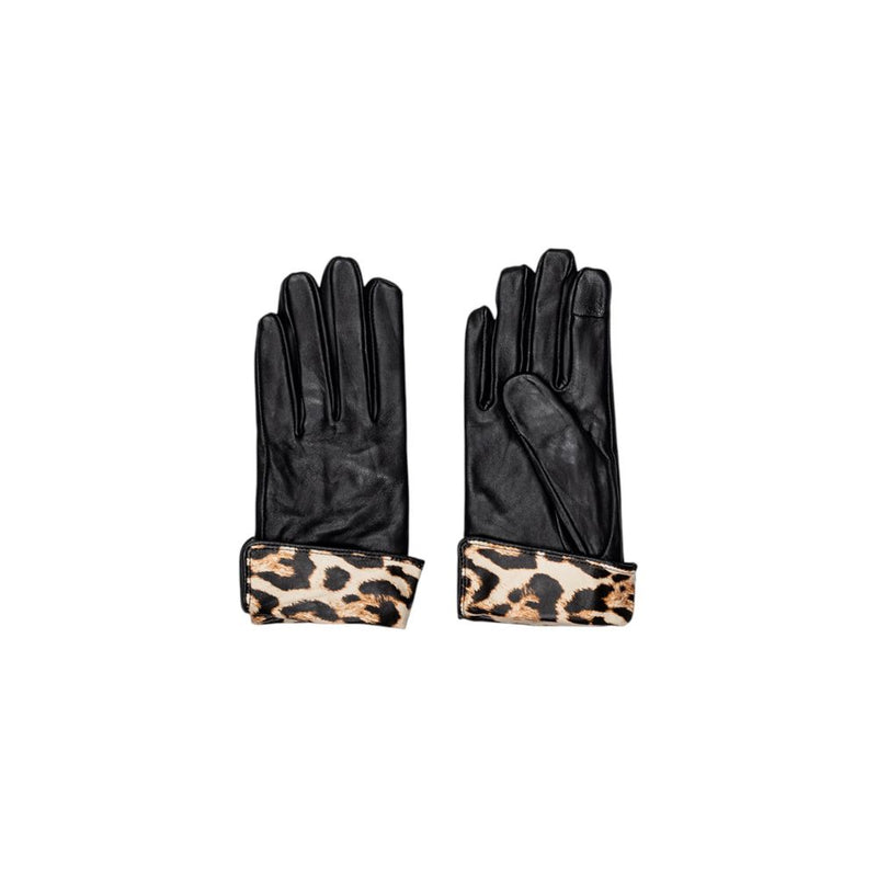 Pieces Pcjeora Black Leather Gloves for Women