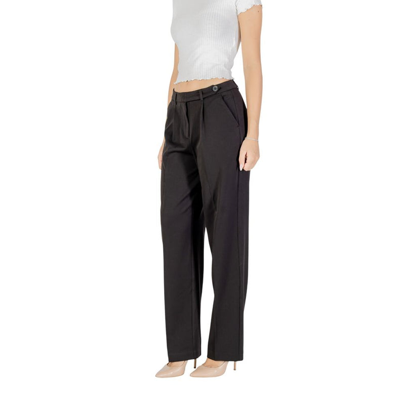 Only Black Recycled Polyester Dress Pants for Women