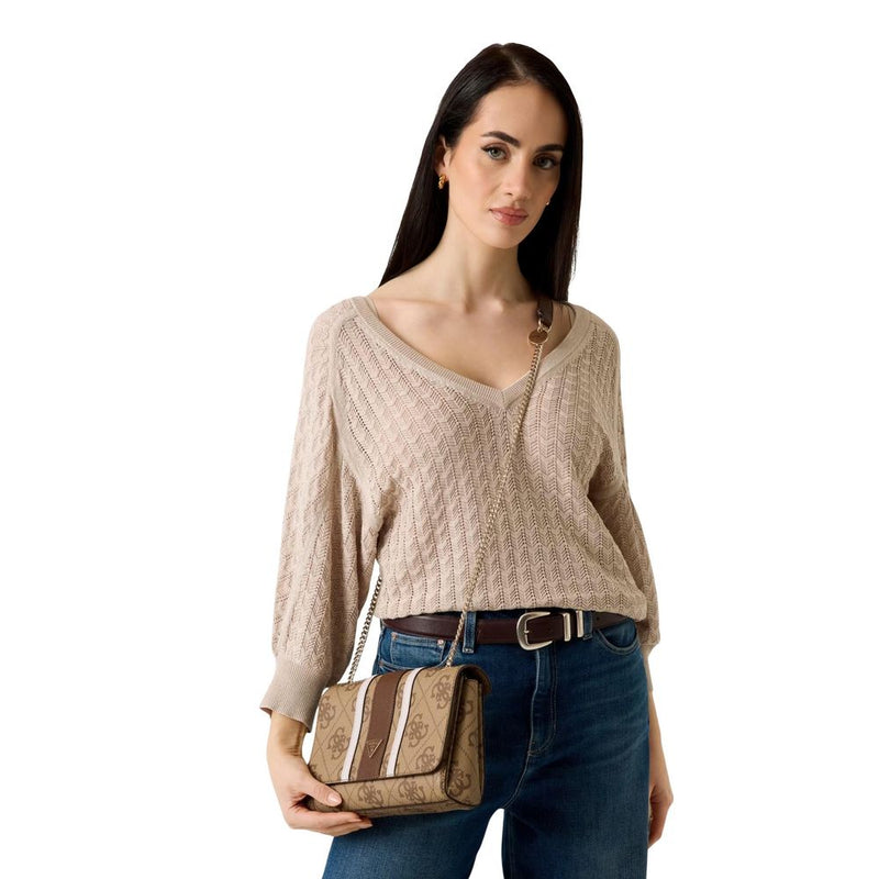Guess Elsie Bicolor Polyurethane Handbag - Elegant & Practical