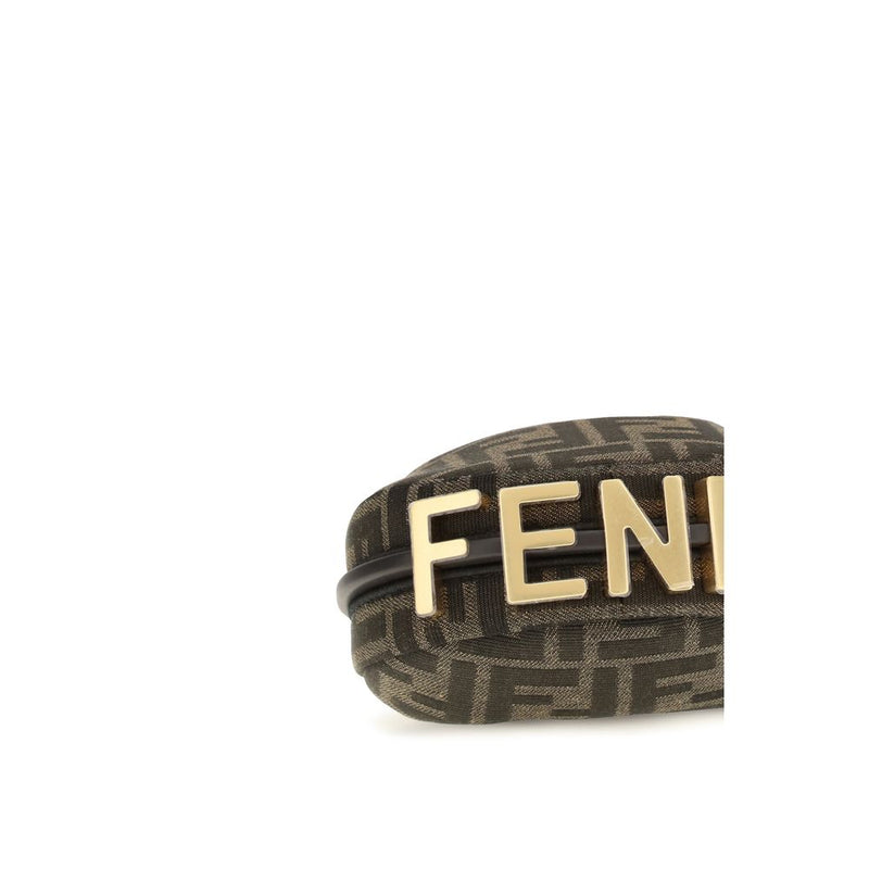 Fendi Fendigraphy Mini Brown Polyamide Shoulder Bag
