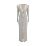 Alessandra Rich White Viscose Cocktail Dress