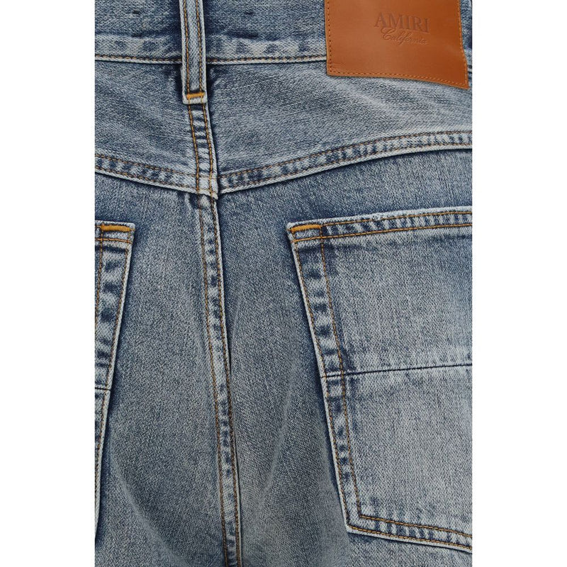 Amiri Blue Cotton MA Fit Straight-Leg Jeans for Men