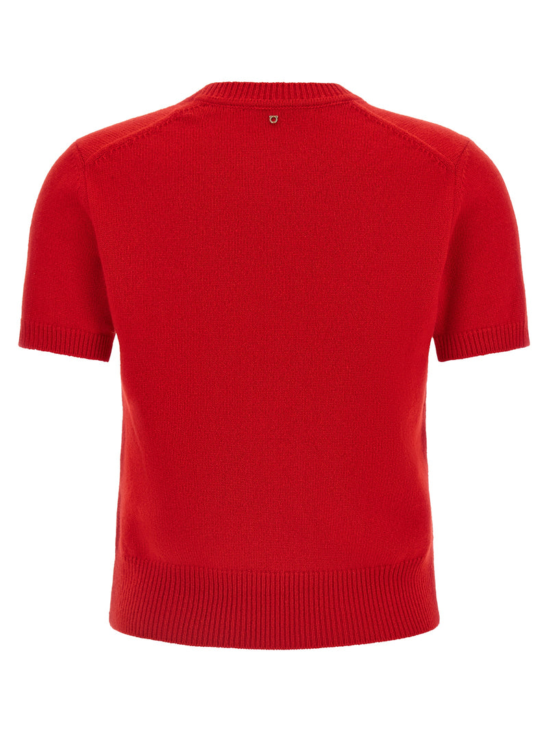 Ferragamo Red Cashmere Sweater - Luxurious Knitwear for Women
