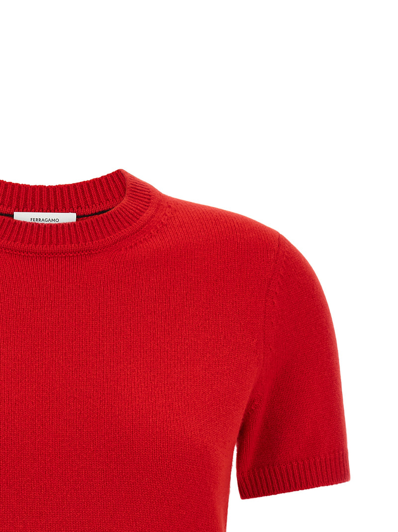 Ferragamo Red Cashmere Sweater - Luxurious Knitwear for Women