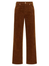 7 For All Mankind Brown Cotton Casual Pants
