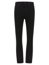 7 For All Mankind Black Cotton Skinny Jeans