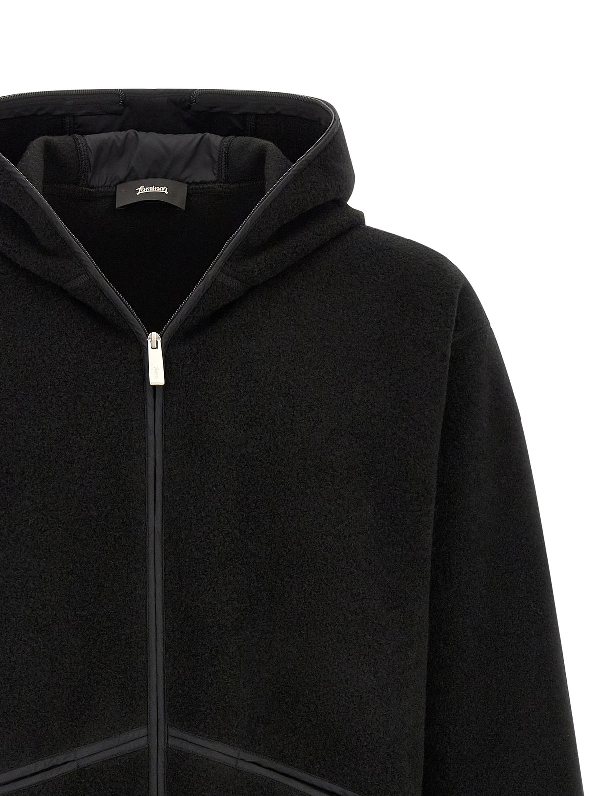 LAMINAR Black Polyester Shell Jacket