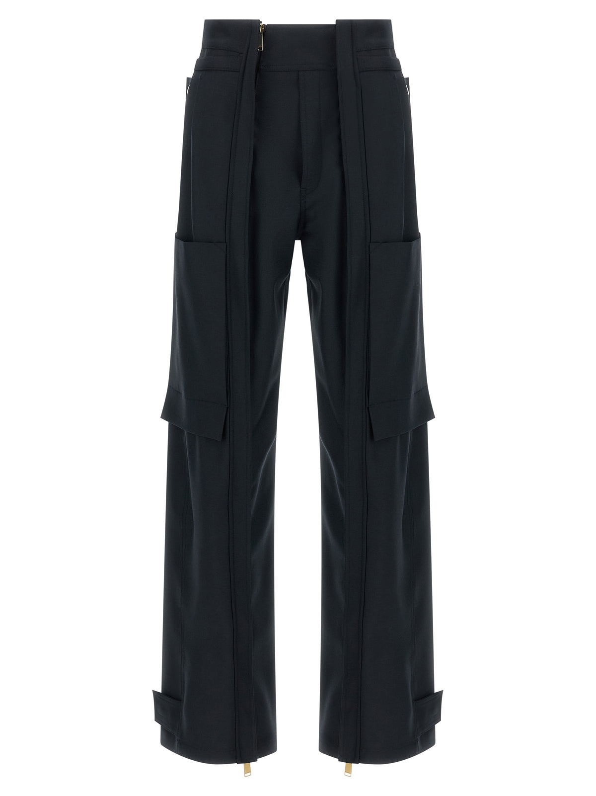 Darkpark Blue Polyester Cargo Pants