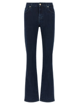 7 For All Mankind Blue Cotton Bootcut Jeans