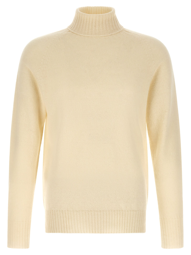 MA'RY'YA White Cashmere Cardigan - Luxury Knitwear