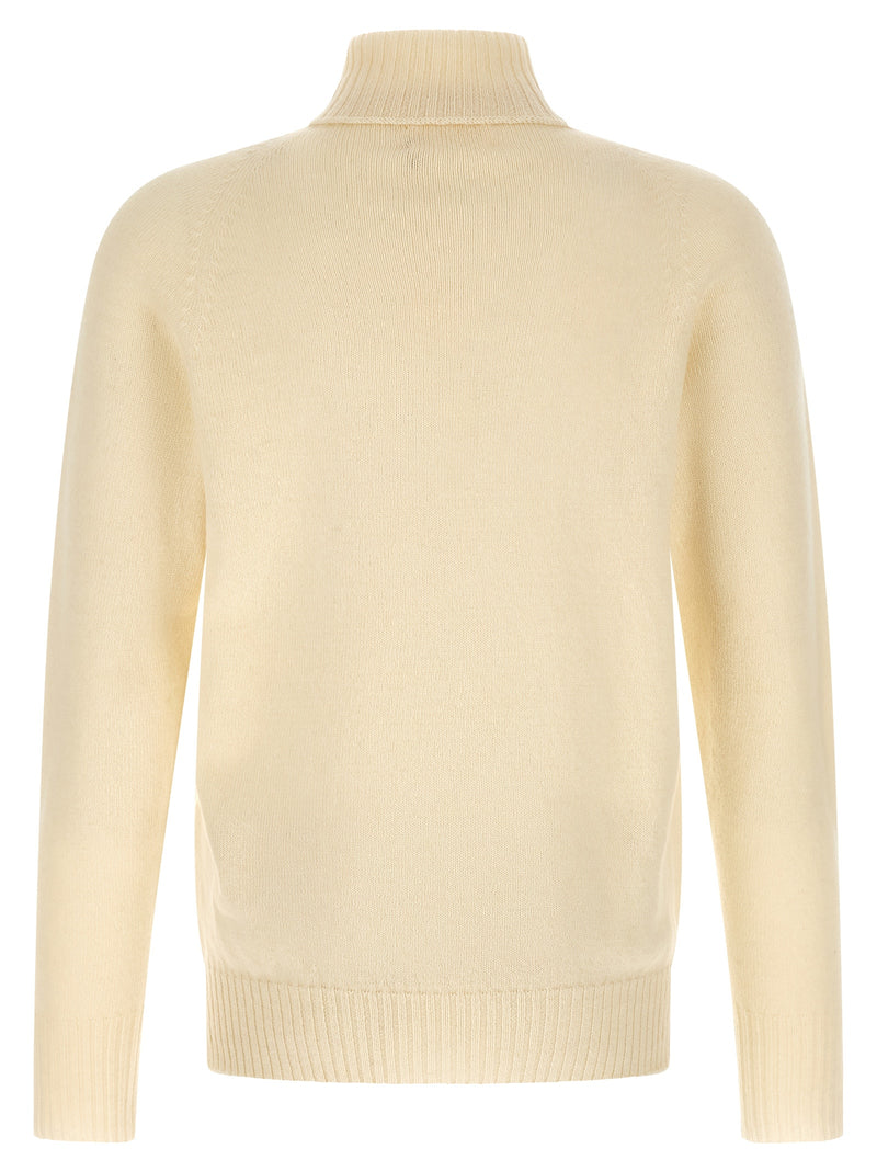MA'RY'YA White Cashmere Cardigan - Luxury Knitwear