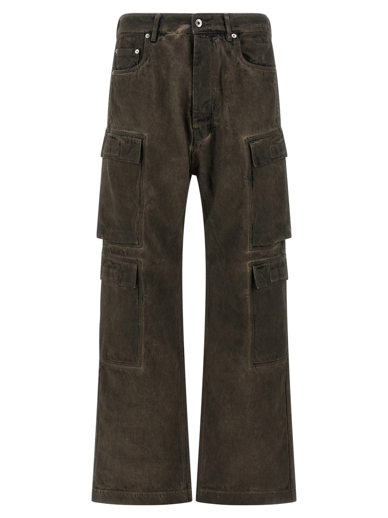 DRKSHDW Gray Cotton Cargo Pants for Men