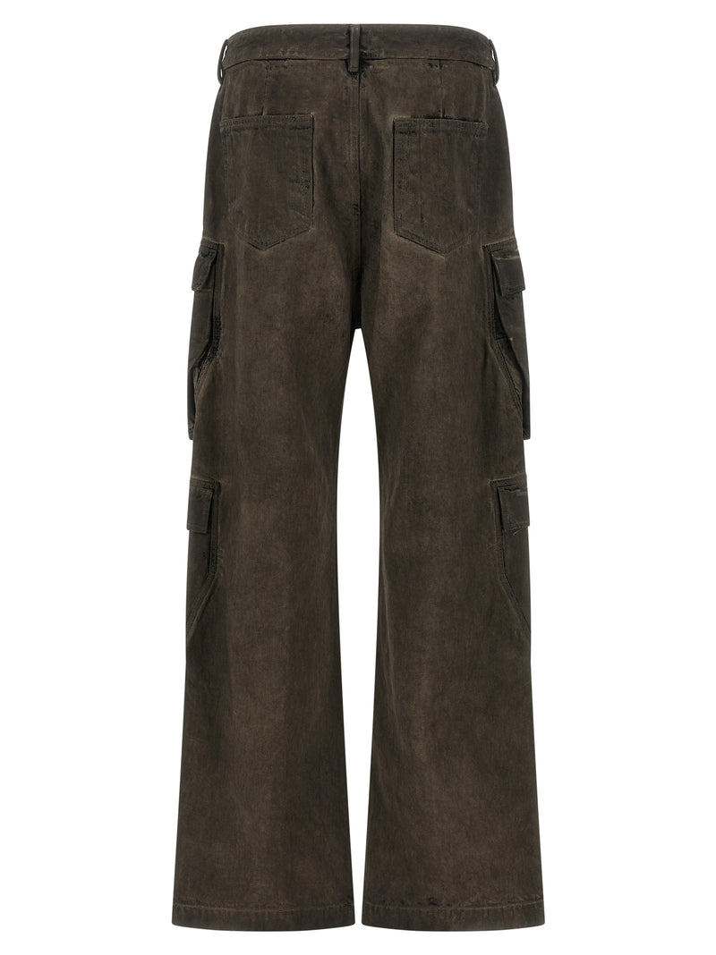DRKSHDW Gray Cotton Cargo Pants for Men