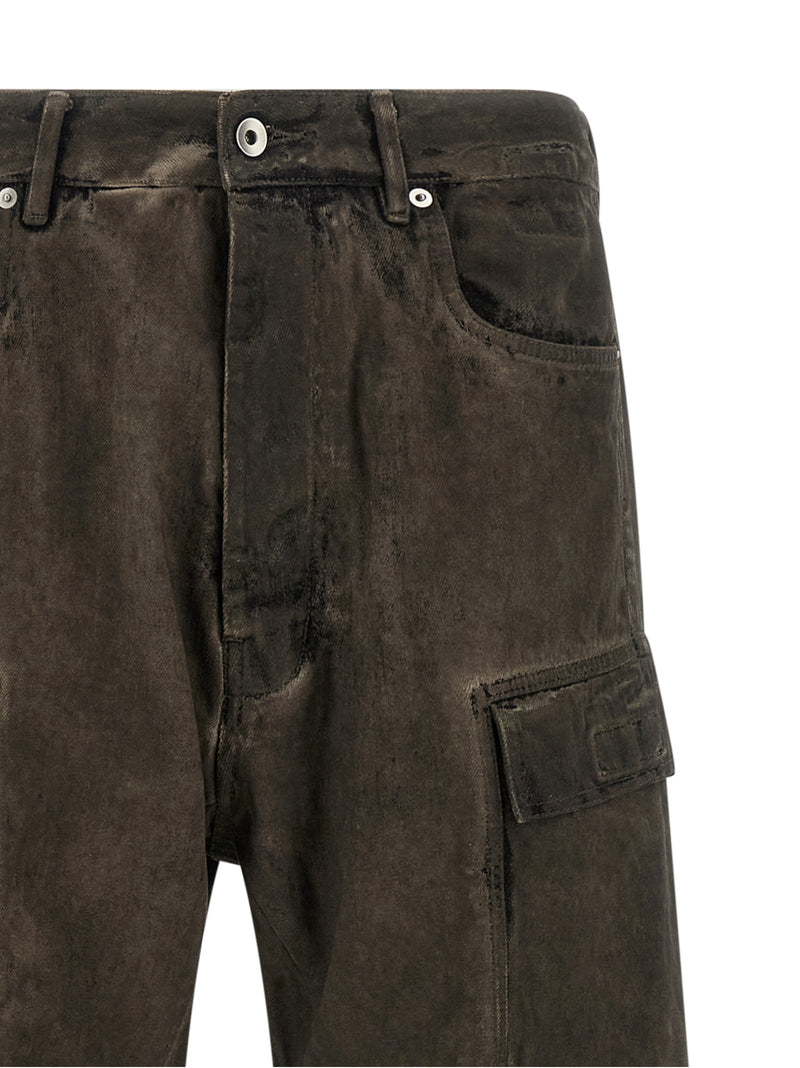 DRKSHDW Gray Cotton Cargo Pants for Men