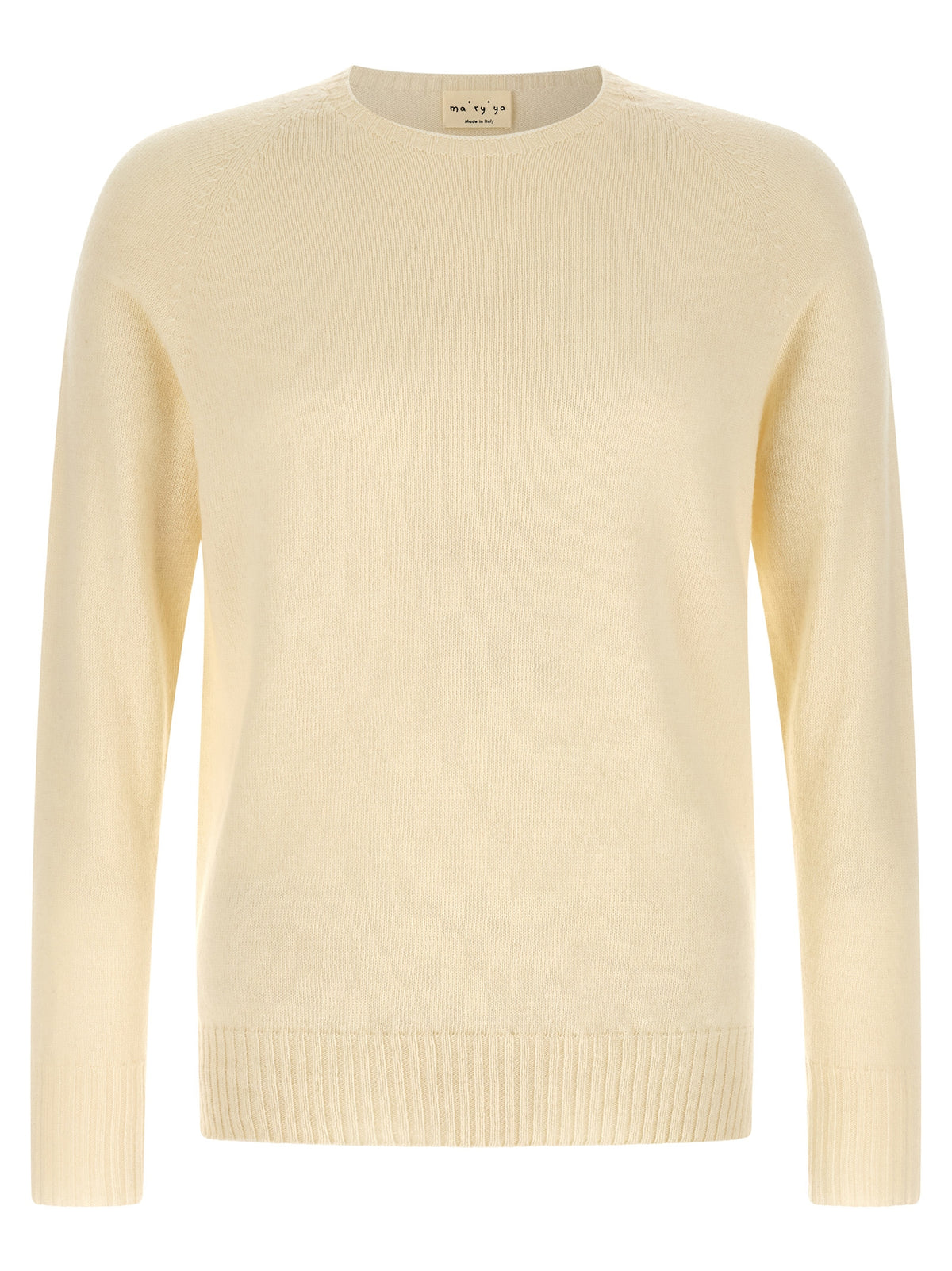 MA'RY'YA White Cashmere Cardigan
