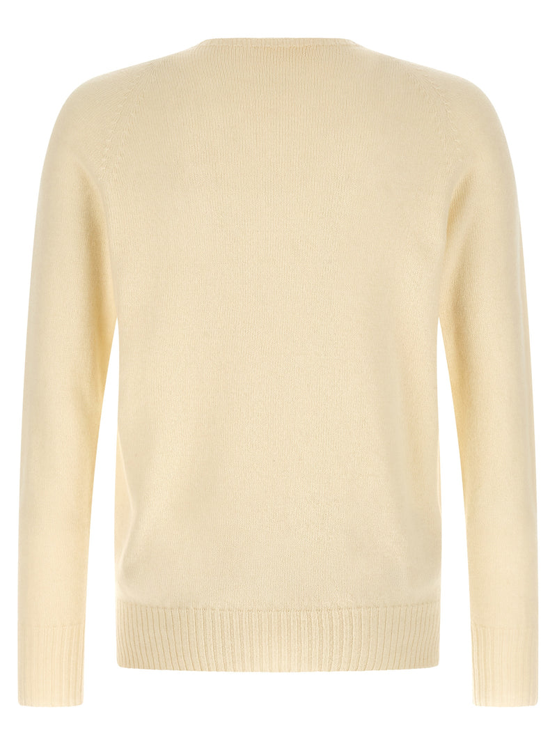 MA'RY'YA White Cashmere Cardigan - Luxurious Knitwear