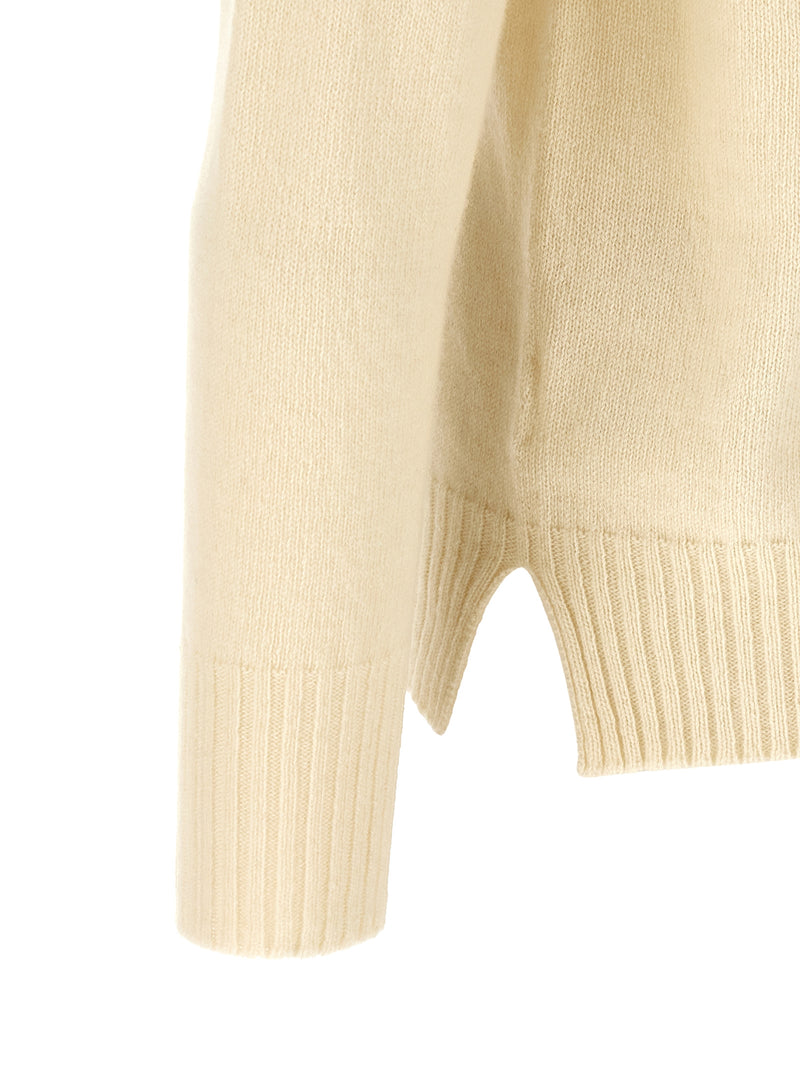 MA'RY'YA White Cashmere Cardigan - Luxurious Knitwear
