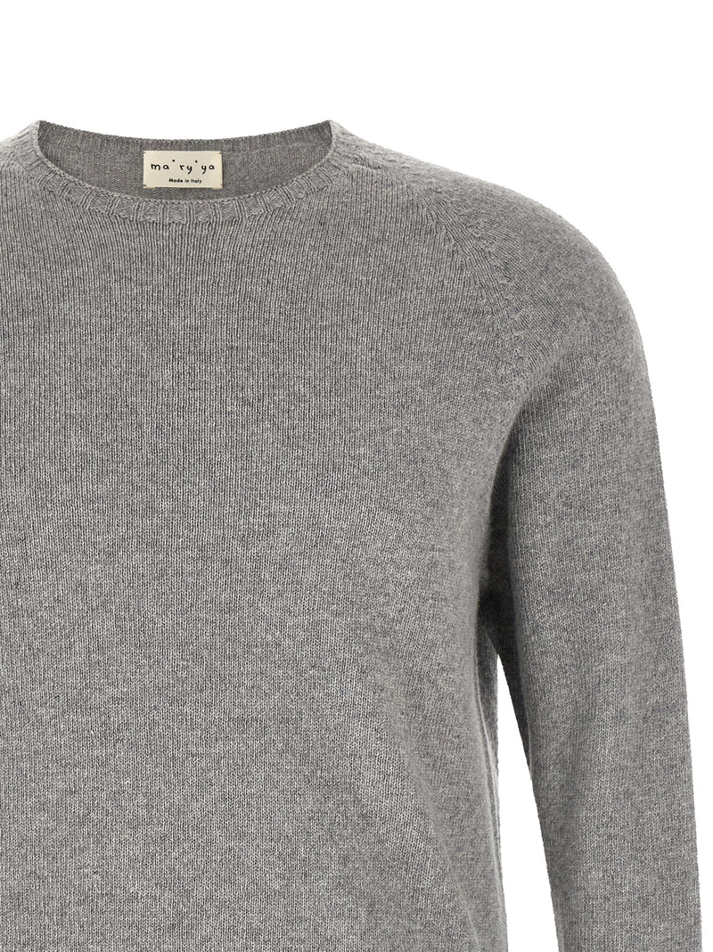 MA'RY'YA Gray Cashmere Cardigan - Luxury Knitwear