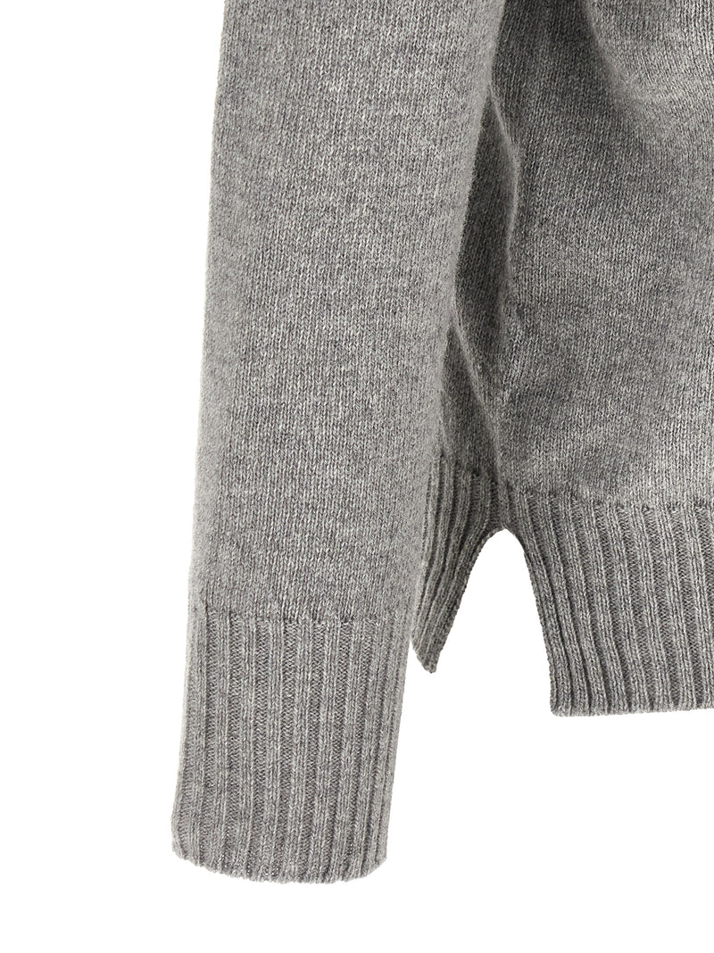 MA'RY'YA Gray Cashmere Cardigan - Luxury Knitwear