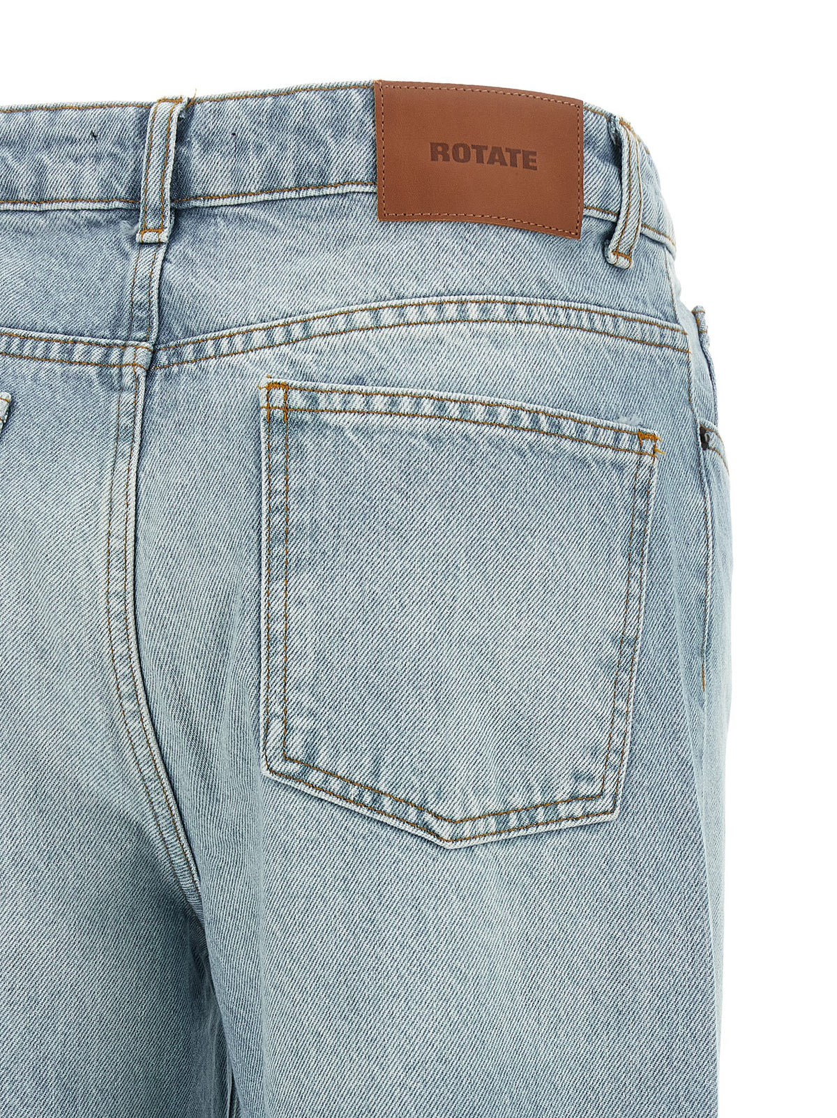ROTATE BIRGER CHRISTENSEN Blue Organic Cotton Straight-Leg Jeans