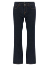 7 For All Mankind Blue Cotton Bootcut Jeans