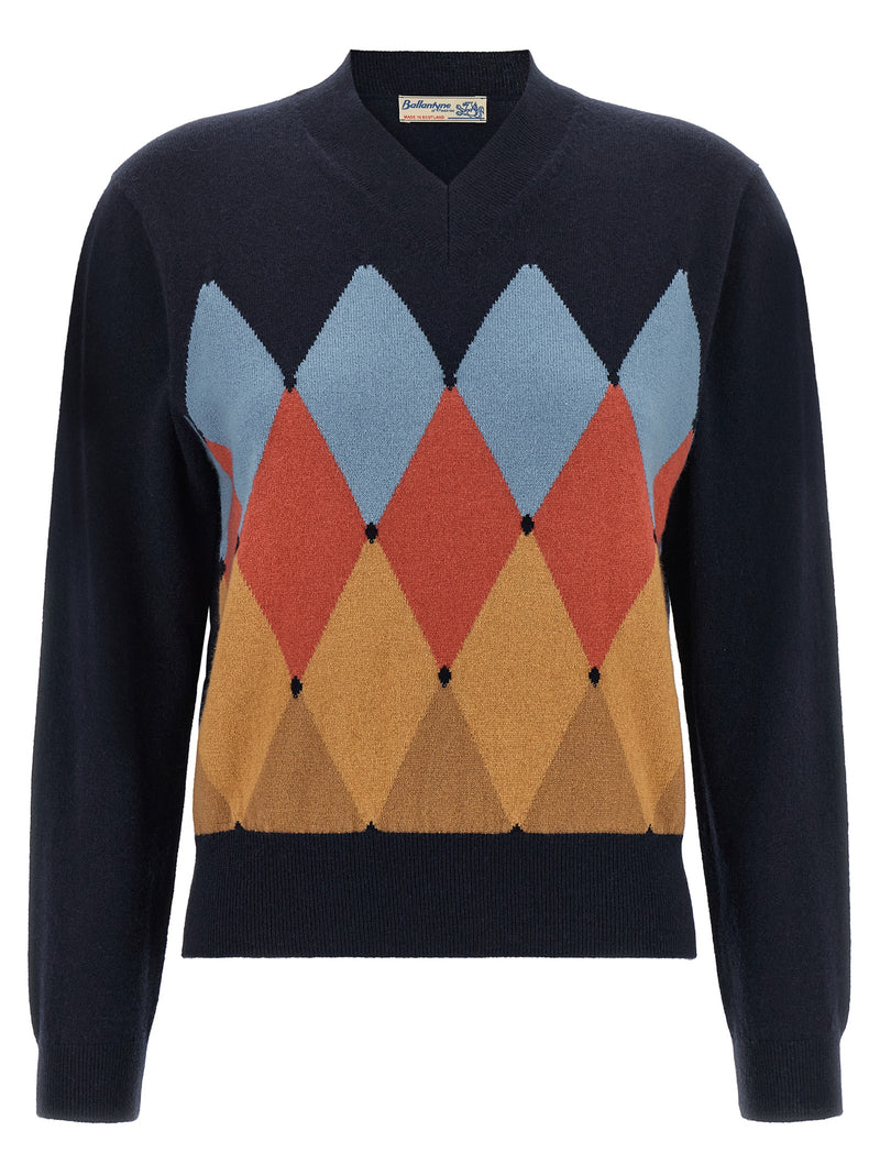 Ballantyne Blue Cashmere Cardigan - Timeless Scottish Craftsmanship